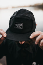 Black 5 Panel Patch Cap